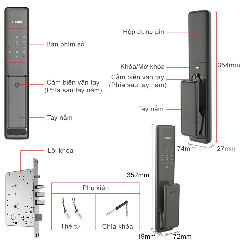 Là sản phẩm hội tụ công nghệ hiện đại, khóa Bosch FU 750 EU không chỉ đảm bảo an ninh mà còn nâng tầm trải nghiệm sử dụng cho người dùng